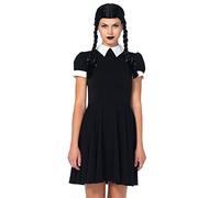 Leg Avenue 85562 - Costume da mercoledì da mercoledì, stile gotico, 2 pezzi, taglia S/M, colore: Nero/Bianco