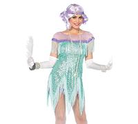 Leg Avenue 85568 Aqua Roaring 20s Foxtrot Flirt Costume Set (Medium/UK 10 - 12, 2 Pezzi