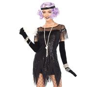Leg Avenue 85568 - Costume da Flirt con Foxtrot Anni '20, Taglia S, 2 Pezzi, Colore: Nero