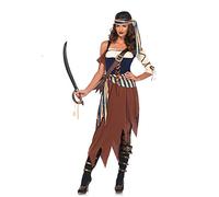 Leg Avenue 85621 4 Pezzi Set Caribbean Nave vistosamente, Costume di Carnevale, per Donna, L, Multicolore