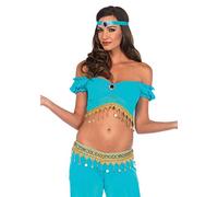 Leg Avenue 85623 3 Pezzi, Deserto, Bellezza, Costume di Carnevale, per Donna, M, Colore: Turchese