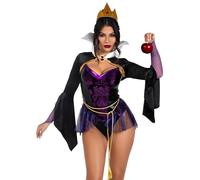 Leg Avenue 87232 03902 Costume da Regina delle mele velenose, 4 pezzi, nero/viola, M