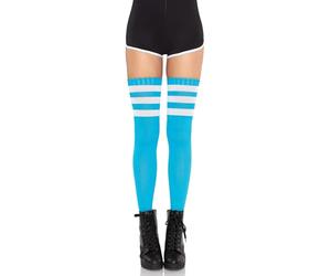 Leg Avenue Athlete Over The Knee SOCKS, Blu Neon, Taglia Unica