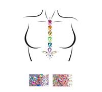 Leg Avenue Body014-10122-Adesivo per Body Jewels e 2 di 3 g, Colore: O/S, Multicolore Gioiello Autoadesivo, Taglia Unica Donna