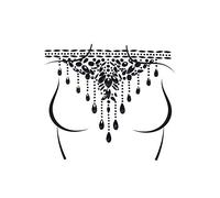 Leg Avenue-Body016 Accessori per Costumi Women, Nero, Taglia Unica, BODY016 00122