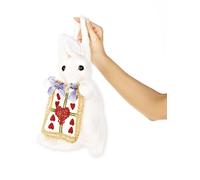 Leg Avenue - Borsetta a Forma di Coniglietto di Peluche, Colore: Bianco/Oro