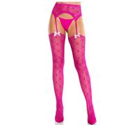 Leg avenue - calze a cuore con giarrettiere magenta
