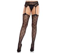 Leg avenue - calze a cuore con giarrettiere nere