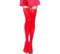 Leg avenue calze in nylon con fiocco rosso taglia unica