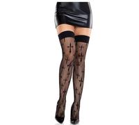 Leg avenue - calze in pizzo worship me nere