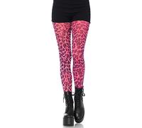 Leg Avenue Calze Leopard Flashy Neon Pink Size Tights 7722 Collant con Stampa Leopardata, Rosa Fluo, Taglia Unica (38-44), Animalier, Colore Rose, 7722NPNKOS