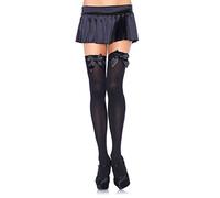 Sexy collant leg avenue taglia grande con lacci neri, Taglia XXL /XXXL, Colore Nero