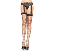 Collant sexy leg avenue senza ganci, Taglia Taglia unica -1, Colore Nero e trasparente