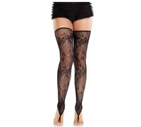 Leg avenue - calze senza piede in pizzo floreale nere