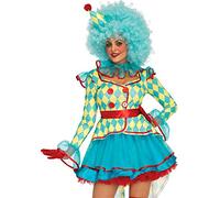 Leg Avenue- Carnival Clown Costumi, Multicolore, S, LO85637