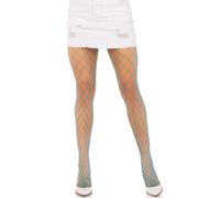 Leg avenue - collant a rete diamante blu