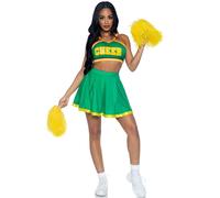 Leg avenue - costume cheerleader verde s/m