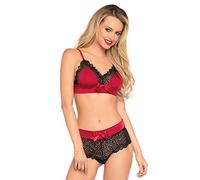 Leg Avenue - Costume da Babydoll Lingerie Multicolore Red/Black S/M