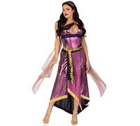 Leg Avenue - Costume da dea ametista da donna, 3 pezzi, con fascia e fascia per capelli
