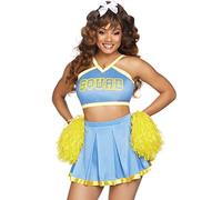 Leg Avenue Costume deluxe ragazza pompom donna - Blu - XS