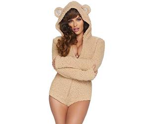 Leg Avenue Cuddle Bear Costume da Animali, Beige, L Donna