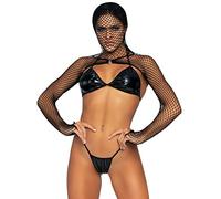 Leg Avenue Bikini Top, G-String and Shrug KI4031 Black