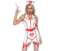 Leg Avenue scala ER Hottie Costumes Bianco, Rosso XL