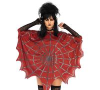 Leg Avenue glitter web poncho, rosso