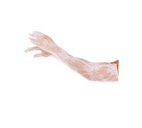 Leg Avenue Opera Length Floral Net Gloves 2033 White