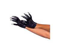 Leg Avenue Zip-up Claw Gloves A2909 Black