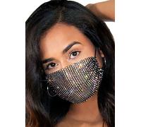 Leg Avenue Harlow mascherina con strass, Taglia Unica (Black)