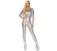 Leg Avenue Laser cut metallic catsuit S