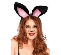 Leg Avenue Leg Avenue Peluche Orecchie Orecchie coniglio peluche - nero Donna (Pacco da 1)