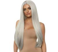 Leg Avenue Long Straight Center Part Wig 84cm Grey