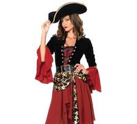 Leg Avenue mare crudele capitano costume (S, nero/bordeaux)