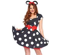 Leg Avenue- Miss Mouse Costumi Costumes, Schwarz/Weiß, EUR 36/38, LO8564505007