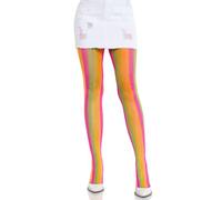 Leg Avenue Neon Rainbow Striped Tights Collant, Multicolore, Taglia Unica Donna