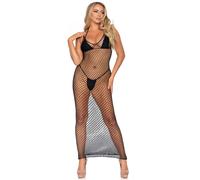 Leg Avenue Net Backless Maxi Dress 86963 Black
