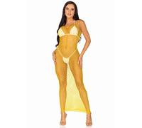 Leg Avenue Net Backless Maxi Dress 86963 Lemon