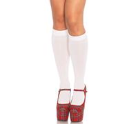 Leg Avenue Nylon Knee Highs 5572 White
