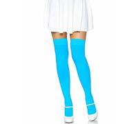 Leg Avenue Opaque Nylon Thigh Highs Neon Blu, Taglia U - 100 Gr