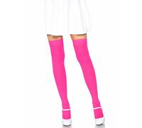 Leg Avenue Nylon Thigh Highs 6672 Neon Pink