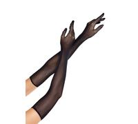 Leg Avenue Opera Length Fishnet Gloves Black