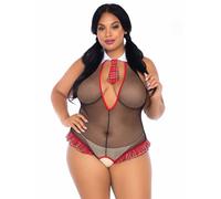 Leg Avenue School girl crotchless teddy + Black