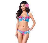 Leg Avenue Set reggiseno con ferretto da 2 pezzi da donna, medio, turchese