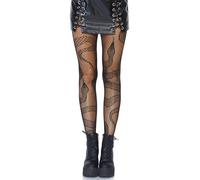 Leg Avenue Snake Fishnet Tights Collant a Rete Serpente, Nero, One Size (Pack of 1) Donna