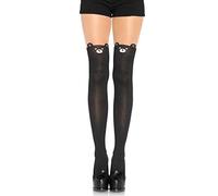 Leg Avenue Spandex Black Bear Pantyhose, Nero, Taglia Unica