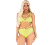 Leg avenue - top e slip gialli con spalline