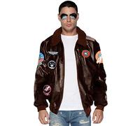 Leg Avenue Top Gun con licenza ufficiale: Maverick Bomber Jacket, Marrone, S