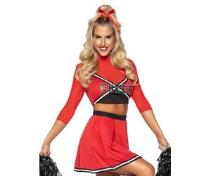 Leg Avenue - Varsity Cheerleader Babe costume per le donne, M/L(rosso)